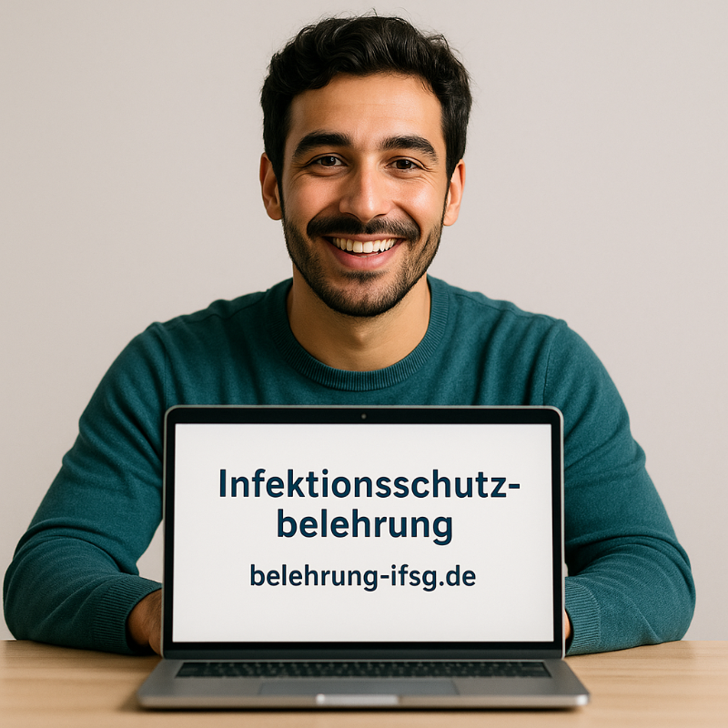Gesundheitszeugnis online bei belehrung-ifsg